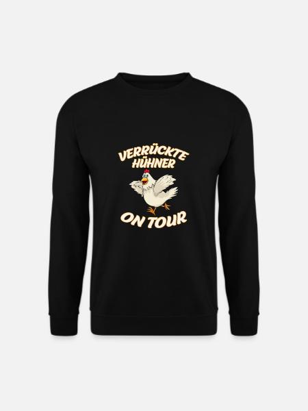 Verrückte Hühner on Tour JGA Malle Apres Ski Party - Unisex Pullover - Schwarz