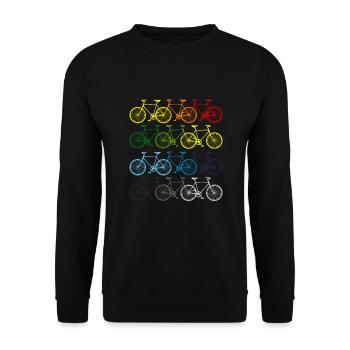 Vélo vélo vélo design cadeau pour les cyclistes - Sweat-shirt Unisexe - noir - Devant - Alina (178cm) & Michal (187cm)