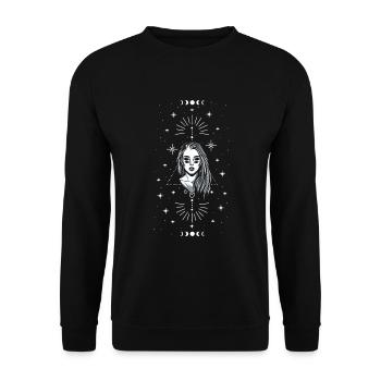 Occult Tarot Card Satanic - Unisex Pullover - Schwarz - Vorne - Alina (178cm) & Michal (187cm)