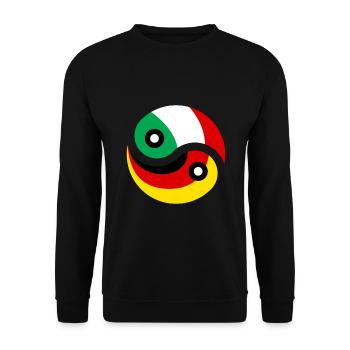Idée cadeau Italie Allemagne - Sweat-shirt Unisexe - noir - Devant - Alina (178cm) & Michal (187cm)