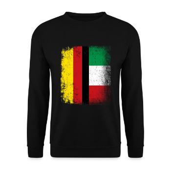 Idée cadeau Italie Allemagne - Sweat-shirt Unisexe - noir - Devant - Alina (178cm) & Michal (187cm)