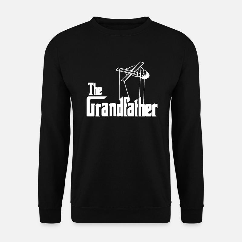 The Grandfather the Godfather Opa Großvater Lustig - Unisex Pullover - Schwarz