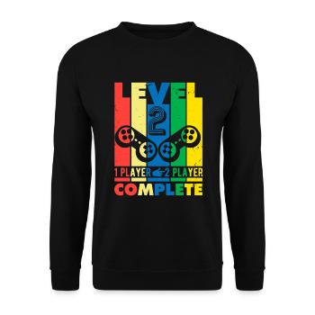 Anniversaire 2ème anniversaire de mariage Niveau 2 Complete - Sweat-shirt Unisexe - noir - Devant - Alina (178cm) & Michal (187cm)