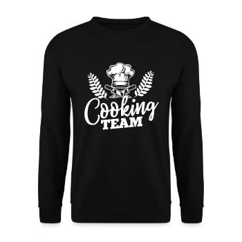 Cooking team grilling gastronomy chefs gift - Unisex Sweatshirt - black - Front - Alina (178cm) & Michal (187cm)