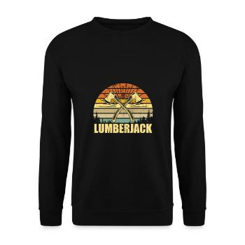 Cadeau de bûcheron vintage bûcheron forestier - Sweat-shirt Unisexe - noir - Devant - Alina (178cm) & Michal (187cm)