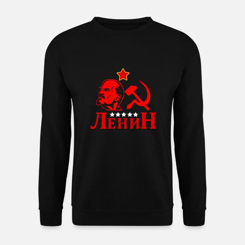 UdSSR Sowjetunion Lenin Russland - Unisex Pullover - Schwarz