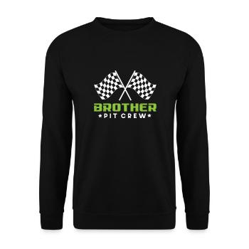 Cadeau d'anniversaire de course de voiture drôle de frère Pit Crew - Sweat-shirt Unisexe - noir - Devant - Alina (178cm) & Michal (187cm)