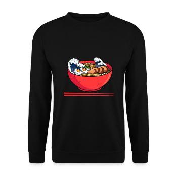 Great Ramen Wave Japanese Ramen Noodles - Sweat-shirt Unisexe - noir - Devant - Alina (178cm) & Michal (187cm)