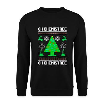 Science Christmas Oh Christmas Tree Chemistry Gift - Unisex Pullover - Schwarz - Vorne - Alina (178cm) & Michal (187cm)