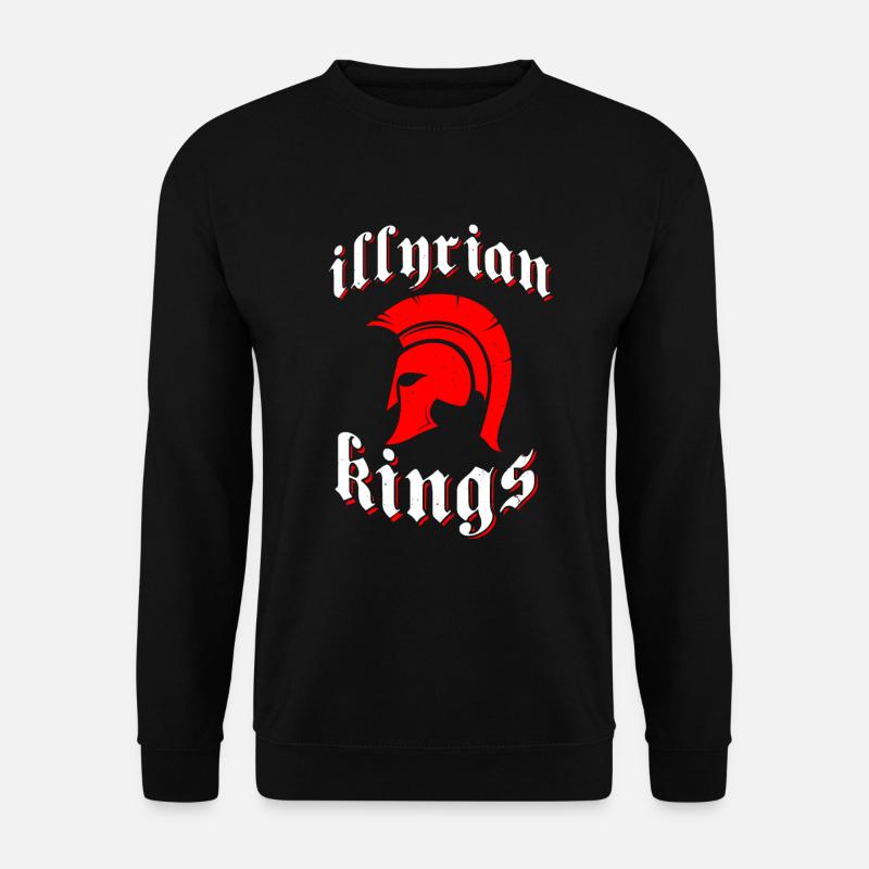 Albanien Illyrian Kings Autochthonous Kuq E zi - Unisex Pullover - Schwarz