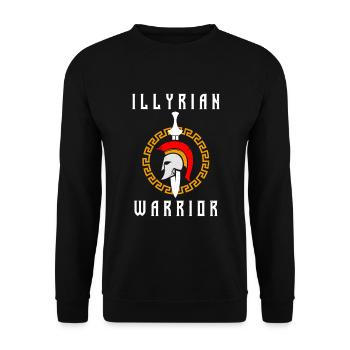 Albania Illyrian Warrior Autochthonous Kosovar - Unisex Sweatshirt - black - Front - Alina (178cm) & Michal (187cm)