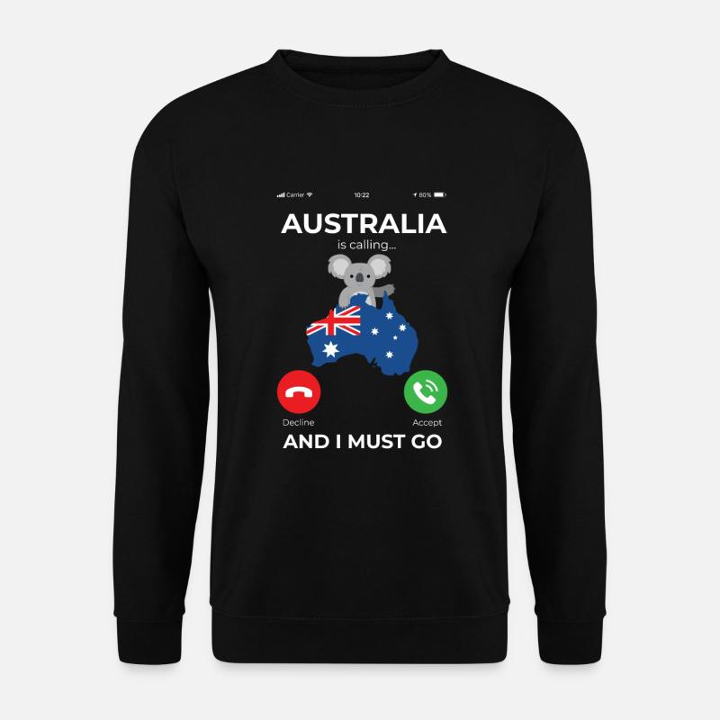 Australien is Calling Urlaub Geschenk - Unisex Pullover - Schwarz