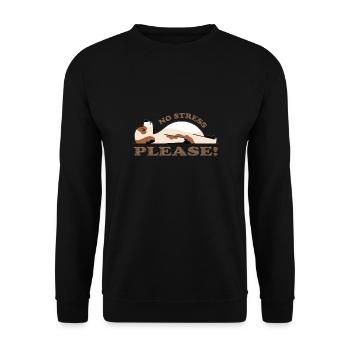 Dog no stress cozy rest relaxation sleep - Unisex Sweatshirt - black - Front - Alina (178cm) & Michal (187cm)