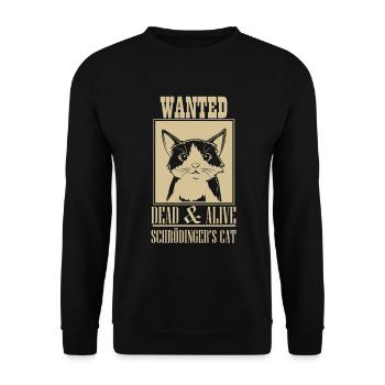 Le chat de Schrödinger Dead & Alive Student Physics - Sweat-shirt Unisexe - noir - Devant - Alina (178cm) & Michal (187cm)