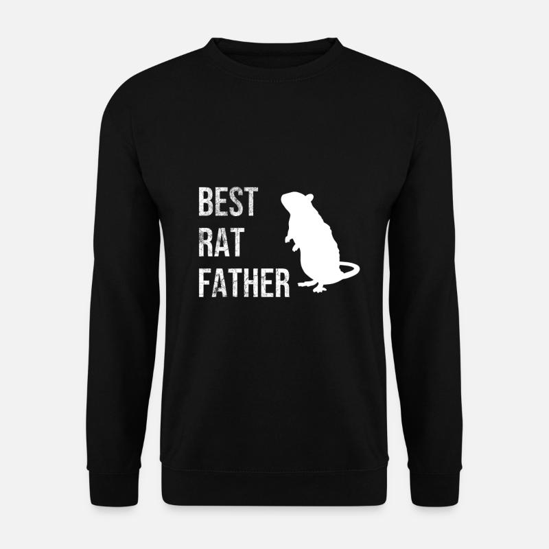 Ratte Ratten Nagetier Geschenk - Best Ratfather - Unisex Pullover - Schwarz
