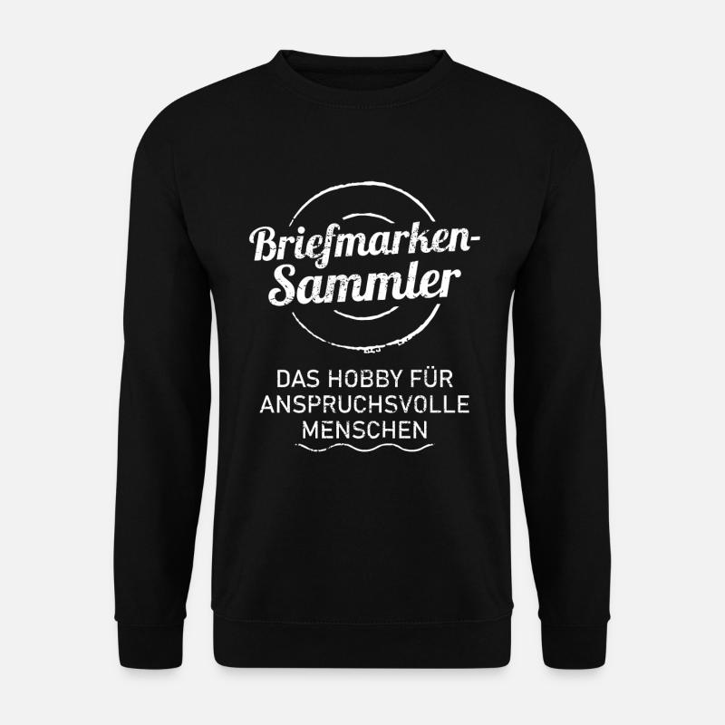 Briefmarkensammler Briefmarken Sammeln Geschenk - Unisex Pullover - Schwarz