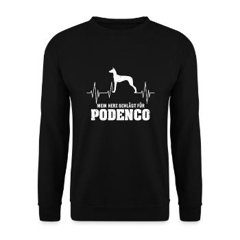 Race de chien Podenco amateurs de lévriers espagnols - Sweat-shirt Unisexe - noir - Devant - Alina (178cm) & Michal (187cm)