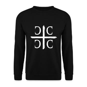 Serbia Srbija CCCC Serbia Flag Balkan - Unisex Sweatshirt - black - Front - Alina (178cm) & Michal (187cm)