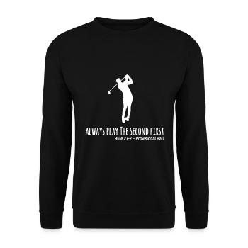 Golf golfer golfer gift - Unisex Sweatshirt - black - Front - Alina (178cm) & Michal (187cm)