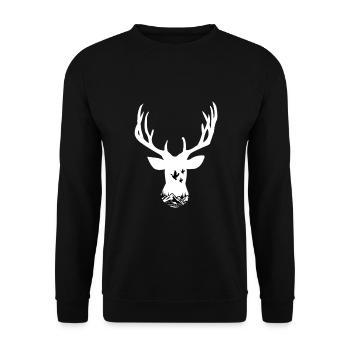 Deer hunting outdoors mountain - Unisex Sweatshirt - black - Front - Alina (178cm) & Michal (187cm)
