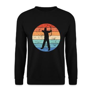 Tir à l’arc Archer Sport arc cadeau - Sweat-shirt Unisexe - noir - Devant - Alina (178cm) & Michal (187cm)