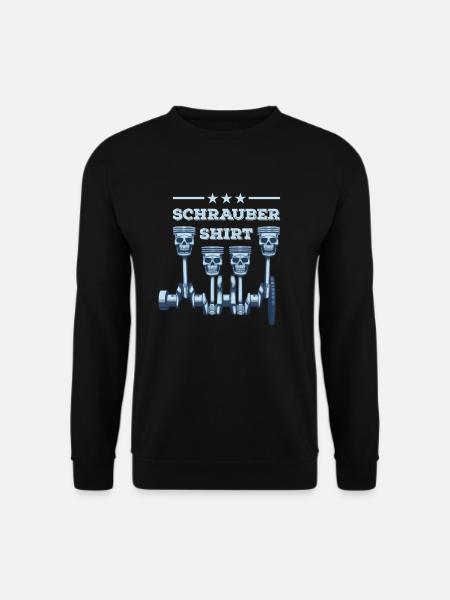 Schrauber Kurbelwelle Kolben Kfz Mechaniker Auto - Unisex Pullover - Schwarz