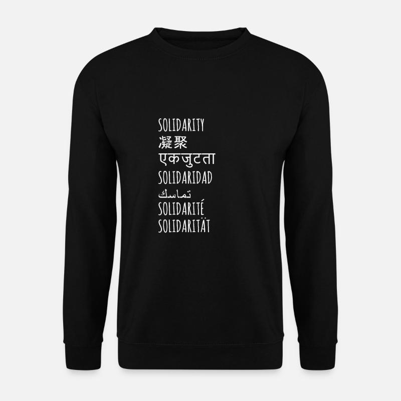 Solidarity cohesion community gift - Unisex Sweatshirt - black