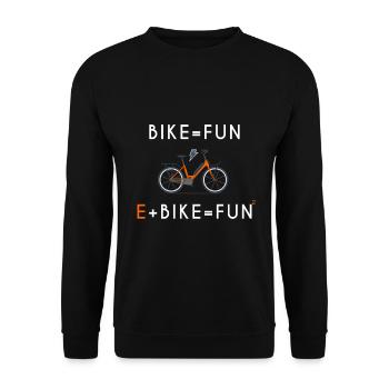 Vélo électrique, vélo biker vélo électrique - Sweat-shirt Unisexe - noir - Devant - Alina (178cm) & Michal (187cm)