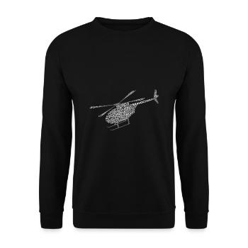 Hélicoptère Pilot Shirt Cadeau Nato Alphabet - Sweat-shirt Unisexe - noir - Devant - Alina (178cm) & Michal (187cm)