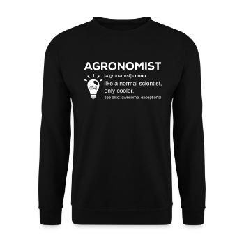 Agronom Landwirt Agrarwissenschaftler Lustig - Unisex Pullover - Schwarz - Vorne - Alina (178cm) & Michal (187cm)