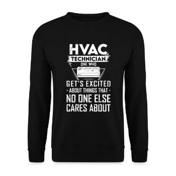 HLK Techniciens drôles de sort techniciens de maison - Sweat-shirt Unisexe - noir - Devant - Alina (178cm) & Michal (187cm)