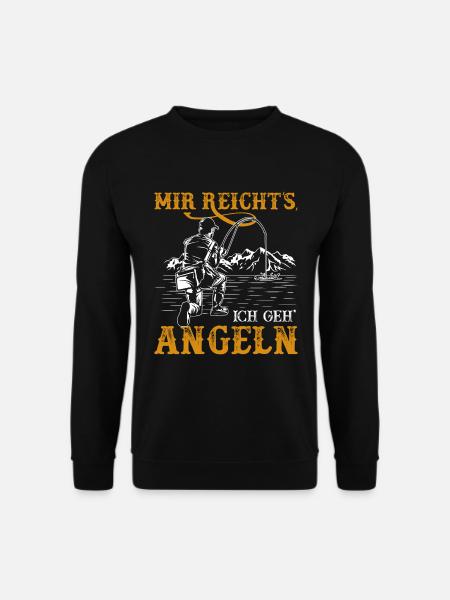 Mir reichts ich geh' angeln Angler Geschenkidee - Unisex Pullover - Schwarz