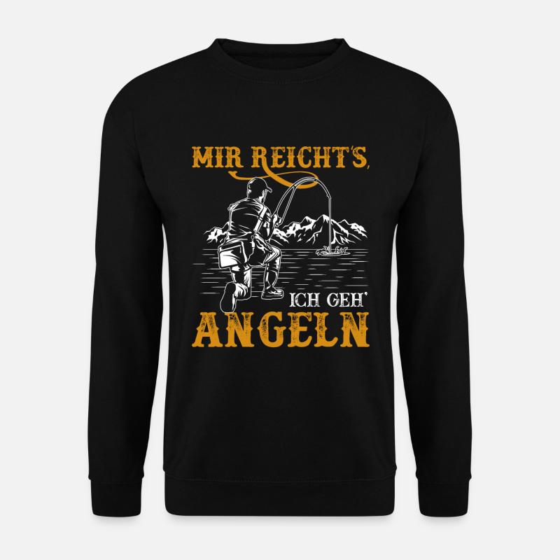 Mir reichts ich geh' angeln Angler Geschenkidee - Unisex Pullover - Schwarz