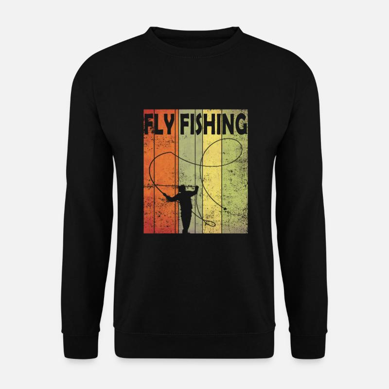 Forellen zum Fliegenfischen - Unisex Pullover - Schwarz