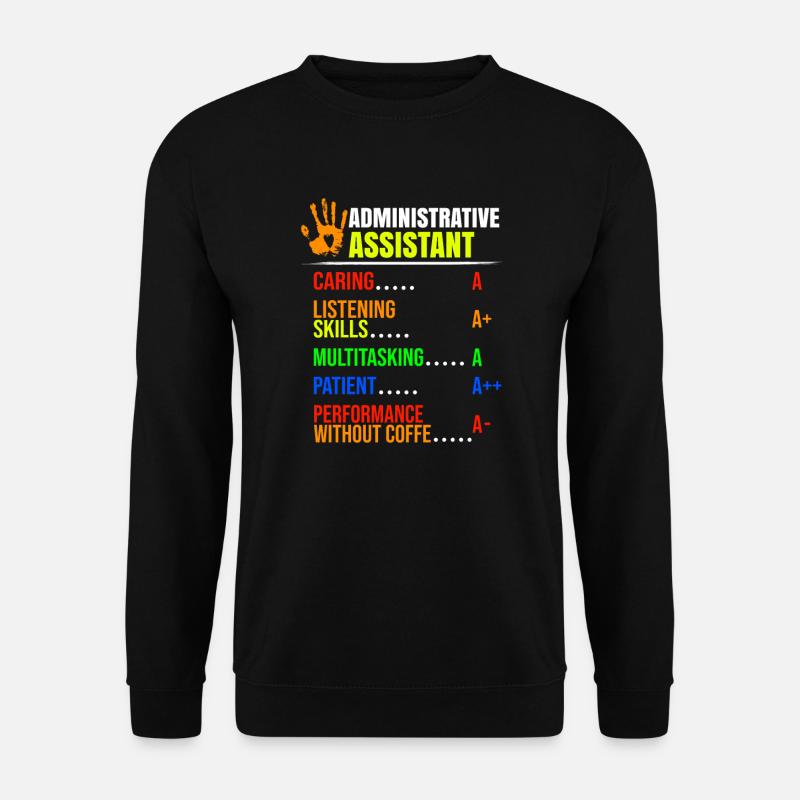 Assistante administrative Certificat Cadeau drôle - Sweat-shirt Unisexe - noir