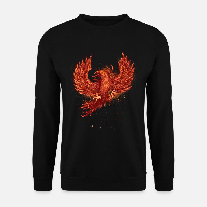 Brände des Phönix - Unisex Pullover - Schwarz