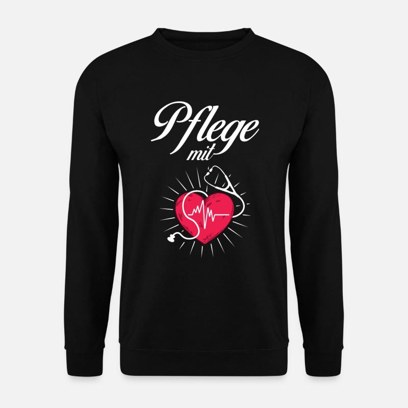Pflege mit Herz Pflege mit Herz - Unisex Pullover - Schwarz