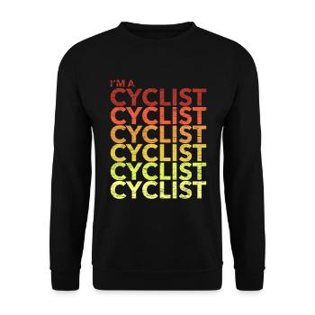 I'm A Cyclist I'm A Cyclist - Unisex Pullover - Schwarz - Vorne - Alina (178cm) & Michal (187cm)