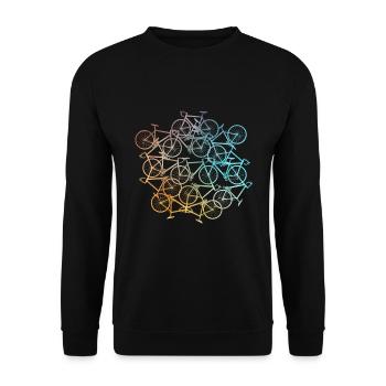 Motif vélo motif vélo motif - Sweat-shirt Unisexe - noir - Devant - Alina (178cm) & Michal (187cm)