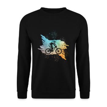 Mountain bike mobile Vélo Downhill Vélo - Sweat-shirt Unisexe - noir - Devant - Alina (178cm) & Michal (187cm)
