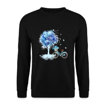 Fleurs Fleurs Dames Vélo Vélo Dames - Sweat-shirt Unisexe - noir - Devant - Alina (178cm) & Michal (187cm)