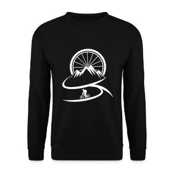 Motif vélo motif vélo - Sweat-shirt Unisexe - noir - Devant - Alina (178cm) & Michal (187cm)