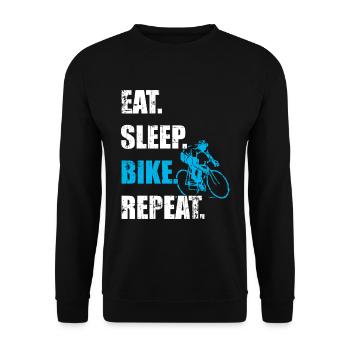 Eat Sleep bike Repeat Vélo de course Vélo de course Renard - Sweat-shirt Unisexe - noir - Devant - Alina (178cm) & Michal (187cm)