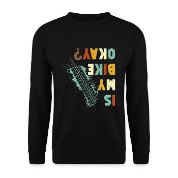 Is My Bike Okay BMX Bicycle - Unisex Sweatshirt - black - Front - Alina (178cm) & Michal (187cm)