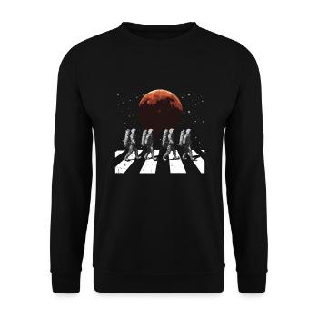 Astronauts Walking in Space Mars Space - Unisex Sweatshirt - black - Front - Alina (178cm) & Michal (187cm)