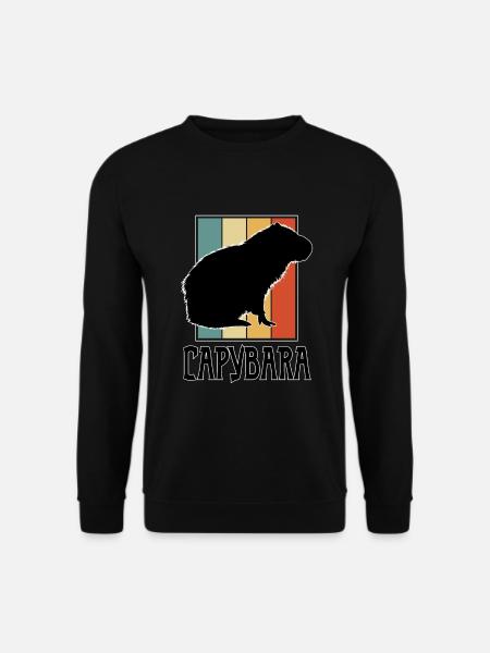 Wasserschwein Capybara Nagetier Capibara Liebhaber - Unisex Pullover - Schwarz