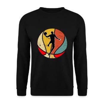 Basketballer Basketballspieler Basketball Spieler - Unisex Pullover - Schwarz - Vorne - Alina (178cm) & Michal (187cm)