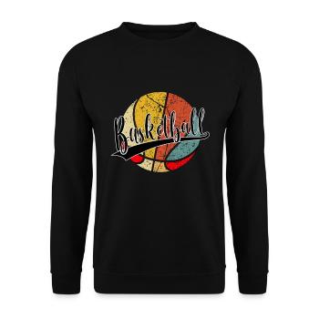 Basket joueur basketteur basketteur - Sweat-shirt Unisexe - noir - Devant - Alina (178cm) & Michal (187cm)