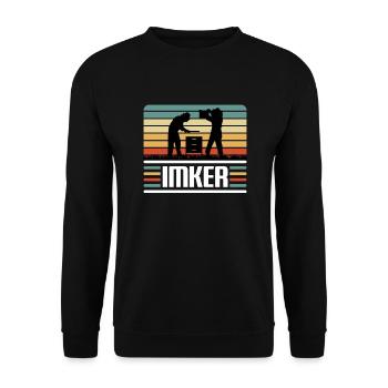 Apiculteur Miel Abeilles Chuchoteurs d’abeilles - Sweat-shirt Unisexe - noir - Devant - Alina (178cm) & Michal (187cm)