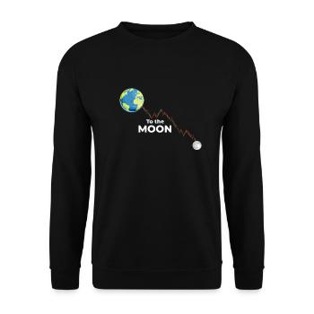 To the Moon - Bourse Meme Stock Trading Actions - Sweat-shirt Unisexe - noir - Devant - Alina (178cm) & Michal (187cm)
